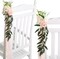 Church Chair Back Floral with Eucalyptus Leaves and Ribbons Ceremony Party